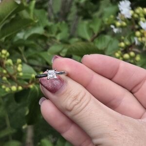 .70 Carat Princess Cut Diamond Engagement Ring size 7,  Color E, Clarity SI1